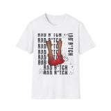 BAD B*TCH "HEELS FIRST" T-SHIRT