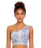 LA BELLE VIEW ONE SHOULDER CROP TOP