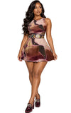 DEW DROP MOON FIT AND FLARE DRESS