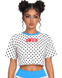 IT GIRL "FUN RICH" CROP T-SHIRT