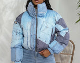 SWITCHED UP DENIM PUFFER