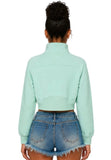 IT GIRL "JOSIE SKY" HALF ZIPPED SWEATSHIRT
