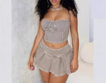 DROPPED IT LOW SKIRT SET