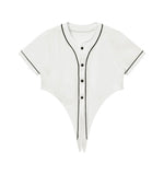 COCO LUXE "IT GIRL" CROP BASEBALL JERSEY