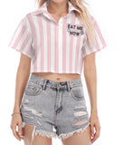 EAT ME NOW CROP SHIRT