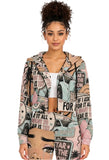 IT GIRL "IN MY FEELS" CROP HOODIE