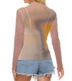 DOLLED UP MESH TOP
