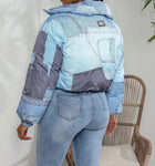 SWITCHED UP DENIM PUFFER