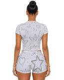 IT GIRL "ICE CAP" HIGH STRETCH SHORTS