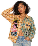 IT GIRL "BOUND & BOURBON" PLAID SHIRT