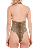 WATER LILY HALTER BODYSUIT
