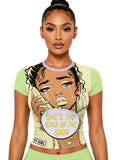 IT GIRL "CEST LA VIE" SLIM FIT T-SHIRT