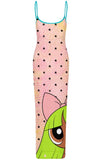 WINK PUFF MESH MAXI DRESS