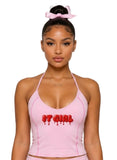 IT GIRL "PIXI POP" HALTER TOP