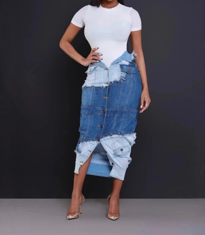 BEEN GONE DENIM MAXI