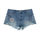 IT GIRL "JOSIE SKY" RAW HEM DENIM SHORTS