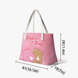 SHARE A HUG FAUX LEATHER TOTE