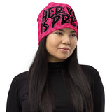 HER VIBE IS PRETTY "MONOGRAM" BEANIE