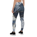 YOU THE TYPE DENIM PRINT LEGGINGS